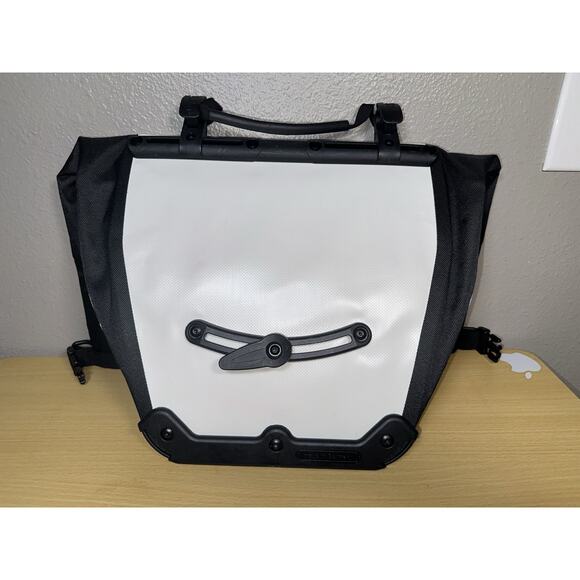 ORTLIEB Back Roller CITY PANNIER Waterproof White Bike Bag W/ Strap Germany 20 L - Picture 8 of 9